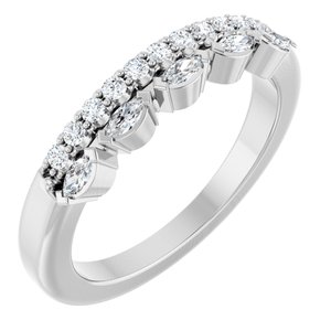 14K White Gold 1/3 CTW Lab-Grown Diamond Anniversary Band
