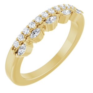 14K Yellow Gold 1/3 CTW Lab-Grown Diamond Anniversary Band