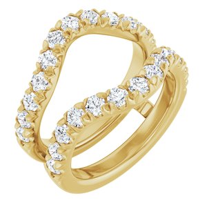 14K Yellow Gold 1 1/2 CTW Natural Diamond Ring Guard