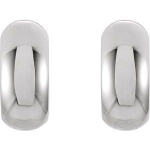 14K White Gold Hinged 12.7 mm Hoop
Earrings