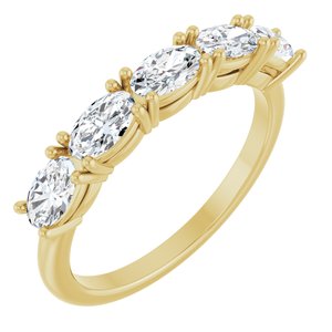 14K Yellow Gold 1 1/3 CTW Natural Diamond Anniversary Band