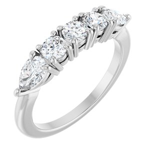 14K White Gold 1 CTW Lab-Grown Diamond Anniversary Band