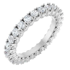 Platinum 1 1/2 CTW Natural Diamond Eternity Band Size 7