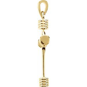 14K Yellow Gold 33.75x23.25 mm Cross Pendant