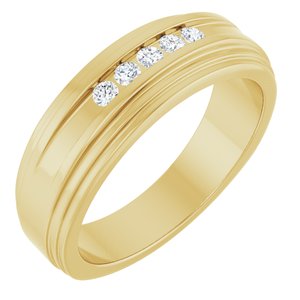 14K Yellow Gold 1/6 CTW Lab-Grown Diamond Band
