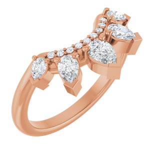 14K Rose Gold 1/2 CTW Natural Diamond Contour Band
