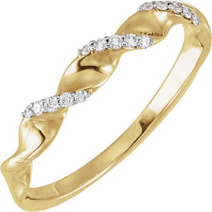 14K Yellow Gold .08 CTW Lab-Grown Diamond Anniversary Band