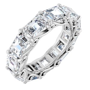Platinum 7 1/2 CTW Natural Diamond Eternity Band