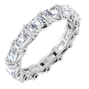 Platinum 5 1/2 CTW Natural Diamond Eternity Band