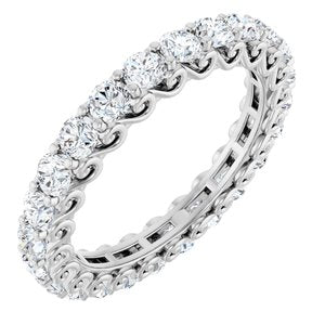 14K White Gold 1 5/8 CTW Natural Diamond Eternity Band