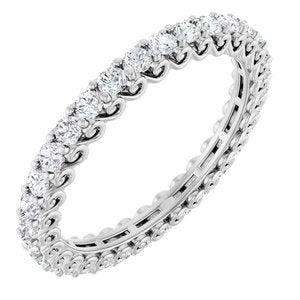 14K White Gold 1 1/8 CTW Natural Diamond Eternity Band