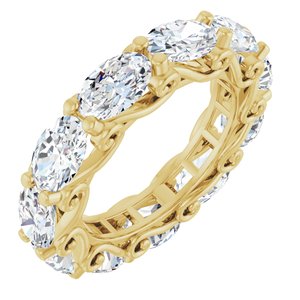 14K Yellow Gold 4 1/3 CTW Natural Diamond Eternity Band