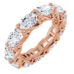 14K Rose Gold 4 1/3 CTW Natural Diamond Eternity Band