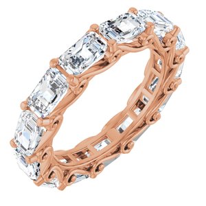 14K Rose Gold 5 CTW Natural Diamond Eternity Band