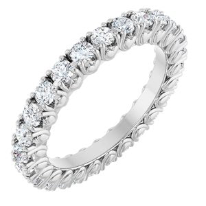 14K White Gold 1 1/3 CTW Lab-Grown Diamond Eternity Band Size 7.5