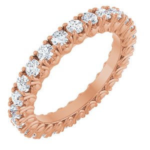 14K Rose Gold 1 1/3 CTW Lab-Grown Diamond Eternity Band Size 7.5