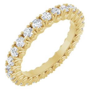 14K Yellow Gold 1 1/3 CTW Lab-Grown Diamond Eternity Band Size 8