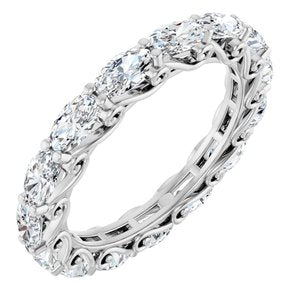 14K White Gold 3 3/4 CTW Natural Diamond Eternity Band