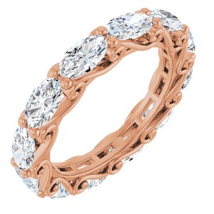 14K Rose Gold 3 CTW Natural Diamond Eternity Band