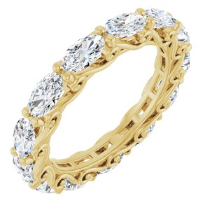 14K Yellow Gold 3 1/2 CTW Natural Diamond Eternity Band