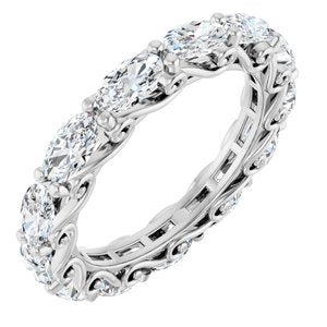 14K White Gold 3 1/2 CTW Natural Diamond Eternity Band