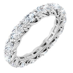 Platinum 3 1/2 CTW Natural Diamond Eternity Band