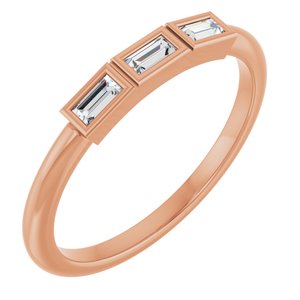 14K Rose Gold 1/8 CTW Natural Diamond Anniversary Band