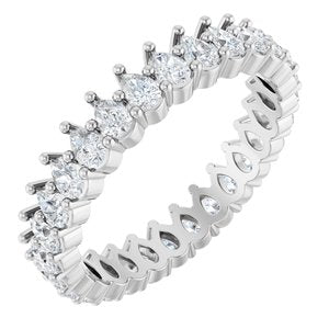 Platinum 1 3/8 CTW Lab-Grown Diamond Eternity Band Size 7