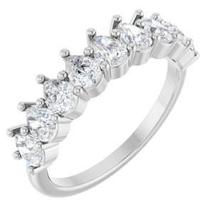Platinum 1 1/4 CTW Natural Diamond Anniversary Band