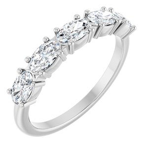 Platinum 9/10 CTW Lab-Grown Diamond Anniversary Band
