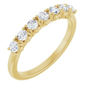 14K Yellow Gold 3/8 CTW Natural Diamond Anniversary Band