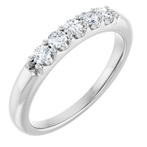 Platinum 1/3 CTW Natural Diamond Anniversary Band