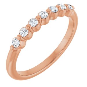 14K Rose Gold 1/5 Natural Diamond Anniversary Band