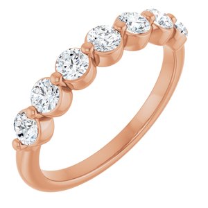 14K Rose Gold 5/8 Natural Diamond Anniversary Band