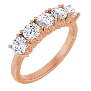 14K Rose Gold 1 1/5 CTW Natural Diamond Anniversary Band