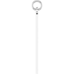 14K White Gold Cross Pendant