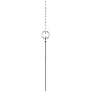 14K White Gold Cross 18" Necklace