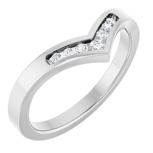Platinum .08 CTW Lab-Grown Diamond Contour Band