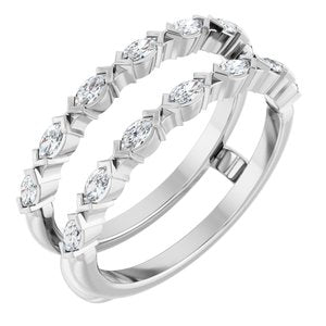 Platinum 3/8 CTW Lab-Grown Diamond Ring Guard