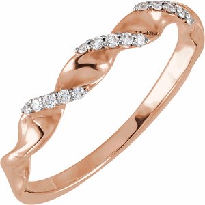14K Rose Gold .08 CTW Lab-Grown Diamond Anniversary Band