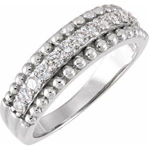 14K White Gold 1/2 CTW Lab-Grown Diamond Anniversary Band