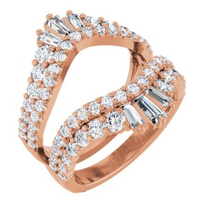 14K Rose Gold 2 CTW Natural Diamond Ring Guard
