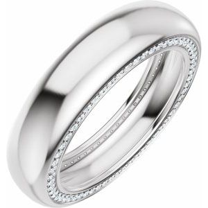 Platinum 5/8 CTW Lab-Grown Diamond Band Size 10
