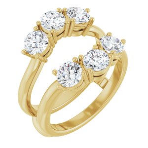 14K Yellow Gold 2 CTW Natural Diamond Ring Guard