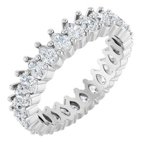 Platinum 2 CTW Natural Diamond Eternity Band Size 4