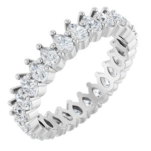 Platinum 2 CTW Natural Diamond Eternity Band Size 5