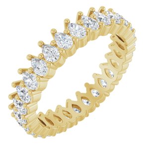 14K Yellow Gold 2 1/4 CTW Natural Diamond Eternity Band Size 6