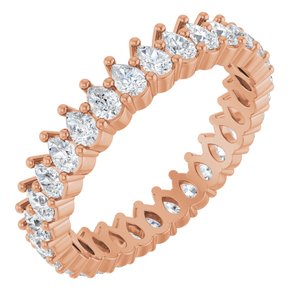 14K Rose Gold 2 3/8 CTW Natural Diamond Eternity Band Size 7.5