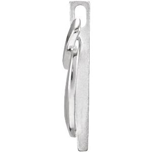 Sterling Silver 28.5x14.3 mm Ribbon of Courage Pendant