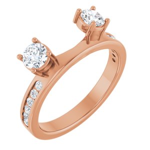 14K Rose Gold 5/8 CTW Natural Diamond Wrap-Style Ring Enhancer